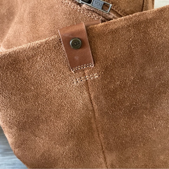Ugg Arana knee high suede chestnut boots size 10 - Picture 10 of 11